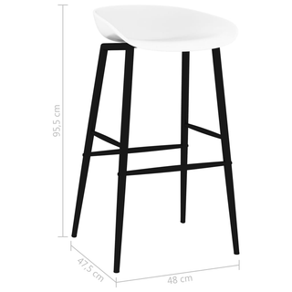 Bar Chairs 4 pcs White - Giant Lobelia