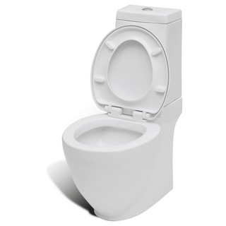 Stand Toilet & Bidet Set White Ceramic - Giant Lobelia