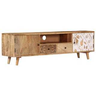 TV Cabinet 140x30x40 cm Solid Mango Wood - Giant Lobelia