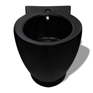 Stand Toilet & Bidet Set Black Ceramic - Giant Lobelia