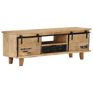 vidaXL TV Cabinet 120x30x40 cm Solid Mango Wood - Stylish and Durable - Giant Lobelia