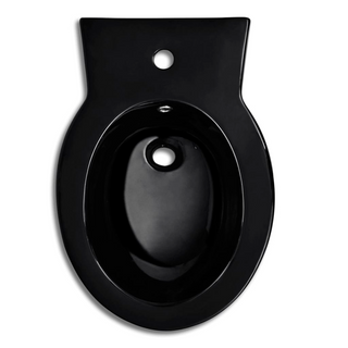 Black Ceramic Toilet & Bidet Set - Giant Lobelia