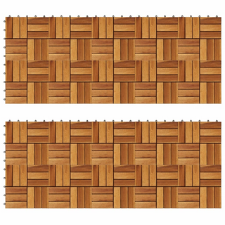 Decking Tiles 30 x 30 cm Acacia Set of 20 - Giant Lobelia