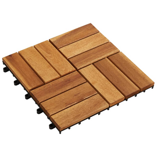 Decking Tiles 30 x 30 cm Acacia Set of 20 - Giant Lobelia