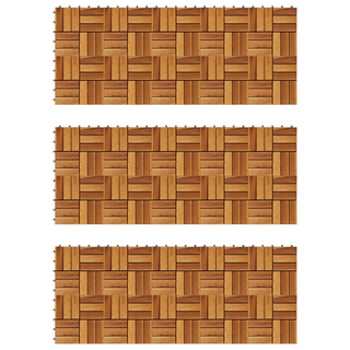 Decking Tiles 30 x 30 cm Acacia Set of 30 - Giant Lobelia