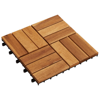 Decking Tiles 30 x 30 cm Acacia Set of 30 - Giant Lobelia