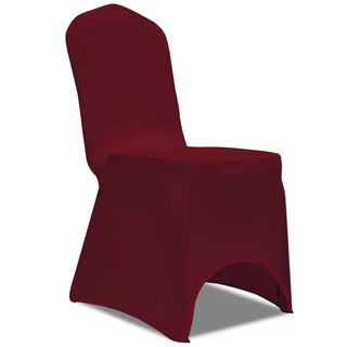 100 pcs Stretch Chair Covers Bordeaux - Giant Lobelia