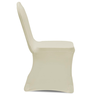 100 pcs Stretch Chair Covers Cream - Giant Lobelia