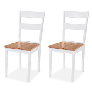 vidaXL Dining Set 3 Pieces MDF and Rubberwood White - Giant Lobelia