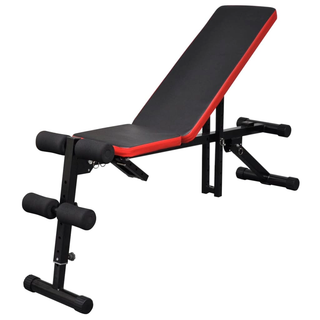 Adjustable Sit-up Bench with Barbell and Dumbbell Set 60.5 kg - Giant Lobelia