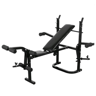 Weight Bench with Weight Rack, Barbell and Dumbbell Set 60.5kg - Giant Lobelia