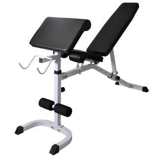 Workout Bench with Weight Rack, Barbell and Dumbbell Set 60.5kg - Giant Lobelia