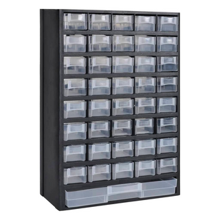 41-Drawer Storage Cabinet Tool Box 2 pcs Plastic - Giant Lobelia