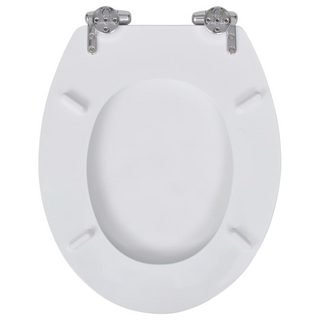 Toilet Seats with Soft Close Lids 2 pcs MDF White - Giant Lobelia