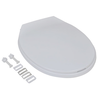 Toilet Seats with Soft Close Lids 2 pcs Plastic White - Giant Lobelia