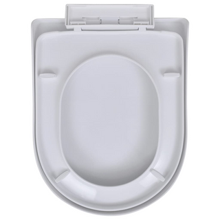 Toilet Seats with Soft Close Lids 2 pcs Plastic White - Giant Lobelia