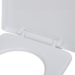 Toilet Seats with Soft Close Lids 2 pcs Plastic White - Giant Lobelia