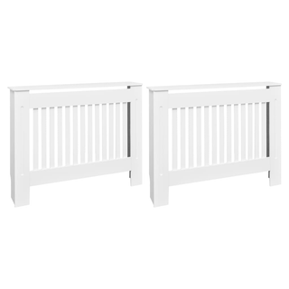 vidaXL Radiator Covers 2 pcs White MDF 112 cm - Giant Lobelia