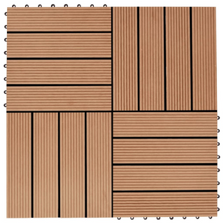 22 pcs Decking Tiles 30x30cm 2 sqm WPC Grey - Giant Lobelia