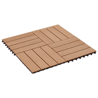 22 pcs Decking Tiles 30x30cm 2 sqm WPC Grey - Giant Lobelia