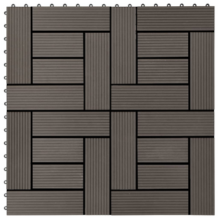 vidaXL 22 pcs Decking Tiles 30x30 cm 2 sqm WPC Dark Brown - Giant Lobelia