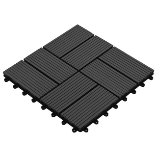 vidaXL 22 pcs Decking Tiles 30x30 cm 2 sqm WPC Black - Giant Lobelia