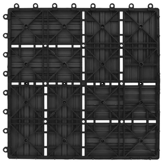 vidaXL 22 pcs Decking Tiles 30x30 cm 2 sqm WPC Black - Giant Lobelia