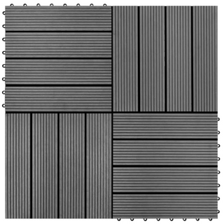 22 pcs Decking Tiles 30x30 cm 2 sqm WPC Teak Colour - Giant Lobelia