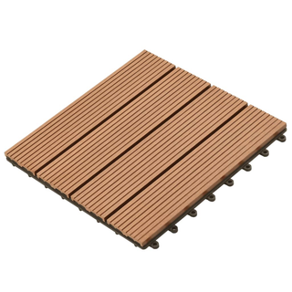 vidaXL 22 pcs Decking Tiles 30x30 cm 2 sqm WPC Dark Brown - Giant Lobelia