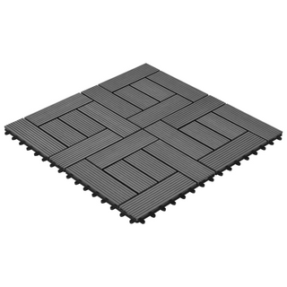 22 pcs Decking Tiles 30x30 cm 2 sqm WPC Grey - Giant Lobelia