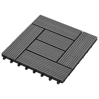 22 pcs Decking Tiles 30x30 cm 2 sqm WPC Grey - Giant Lobelia