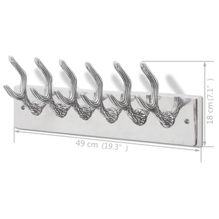 vidaXL Wardrobe Coat Hooks 4 pcs Silver Aluminium - Giant Lobelia