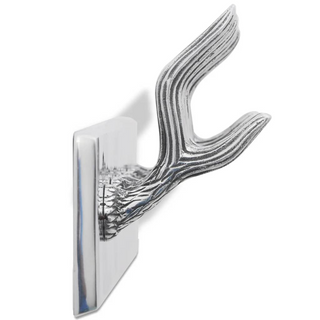 vidaXL Wardrobe Coat Hooks 2 pcs Silver Aluminium - Giant Lobelia