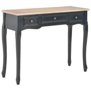 vidaXL Dressing Console Table with 3 Drawers Black - Giant Lobelia