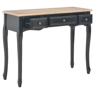 vidaXL Dressing Console Table with 3 Drawers Black - Giant Lobelia