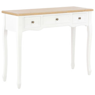 vidaXL Dressing Console Table with 3 Drawers White - Giant Lobelia