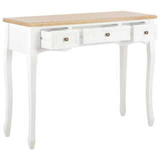 vidaXL Dressing Console Table with 3 Drawers White - Giant Lobelia