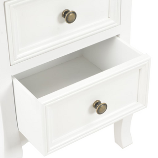 Bedside Cabinet 2 pcs White 35x30x49 cm MDF - Giant Lobelia