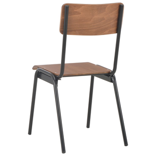 vidaXL Dining Chairs 4 pcs Brown Solid Plywood Steel - Giant Lobelia