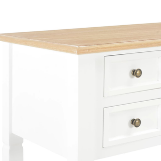 Writing Desk White 109.5x45x77.5 cm Wood - Giant Lobelia