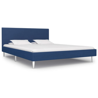 Bed Frame Blue Fabric 150x200 cm 5FT King Size - Giant Lobelia