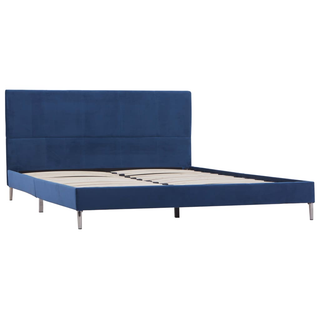 Bed Frame Blue Fabric 150x200 cm 5FT King Size - Giant Lobelia