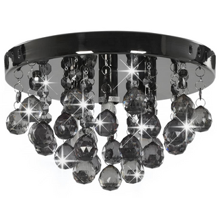 Ceiling Lamp with Smoky Beads Black Round G9 - Giant Lobelia