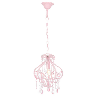 Ceiling Lamp with Beads Pink Round E14 - Giant Lobelia