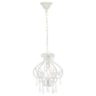 Ceiling Lamp with Beads White Round E14 - Giant Lobelia