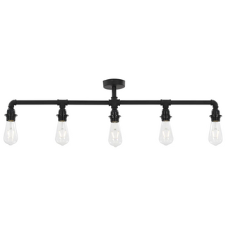 Ceiling Lamp Black 5 x E27 Bulbs - Giant Lobelia