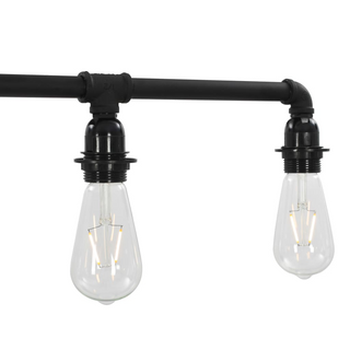 Ceiling Lamp Black 5 x E27 Bulbs - Giant Lobelia