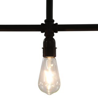 Ceiling Lamp Black 3 x E27 Bulbs - Giant Lobelia