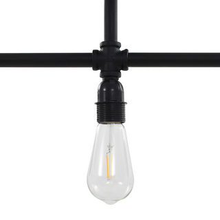 Ceiling Lamp Black 3 x E27 Bulbs - Giant Lobelia