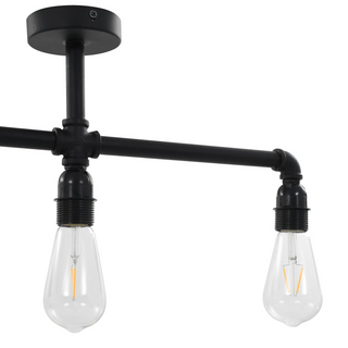 Ceiling Lamp Black 3 x E27 Bulbs - Giant Lobelia